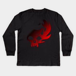 Black Red Mana Logo Magic Kids Long Sleeve T-Shirt